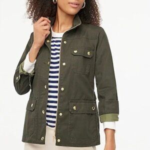 J.Crew Olive Green Utility/Field Jacket, Size Medium